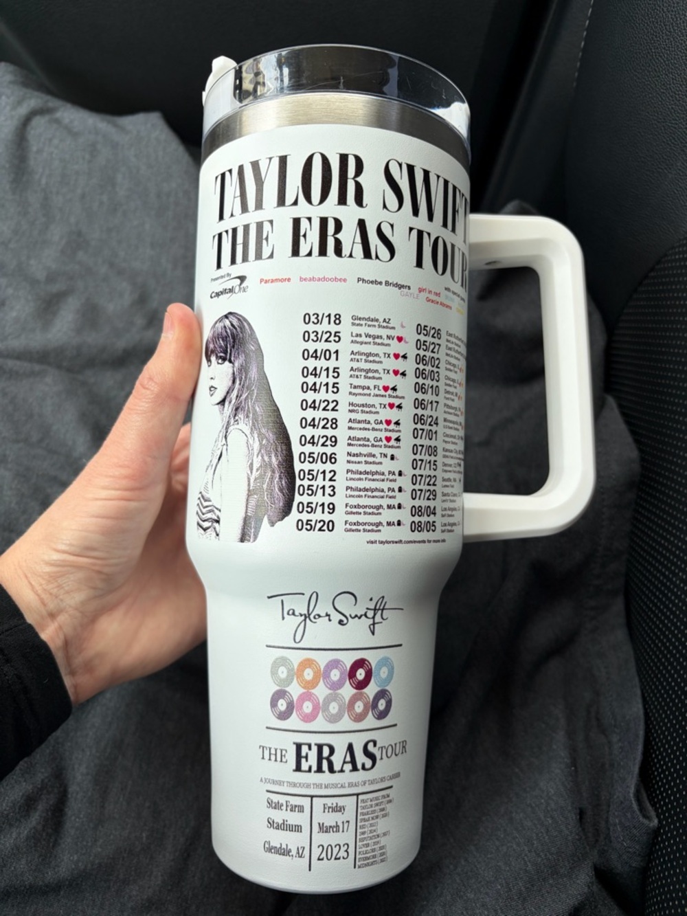 Taylor Swift White 'The Eras Tour' Insulated Travel Mug
